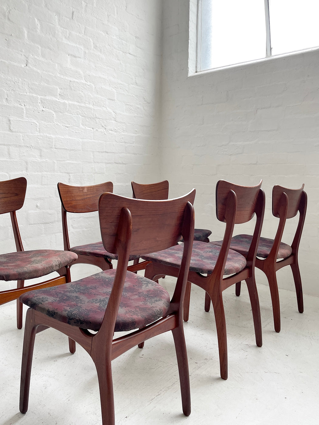 Six Danish Teak Dining Chairs