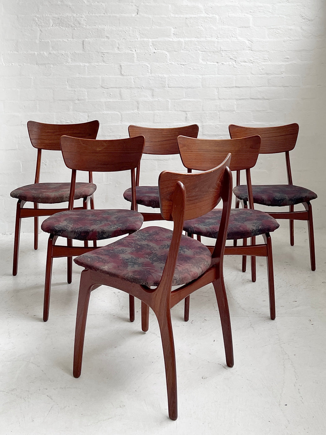 Six Danish Teak Dining Chairs