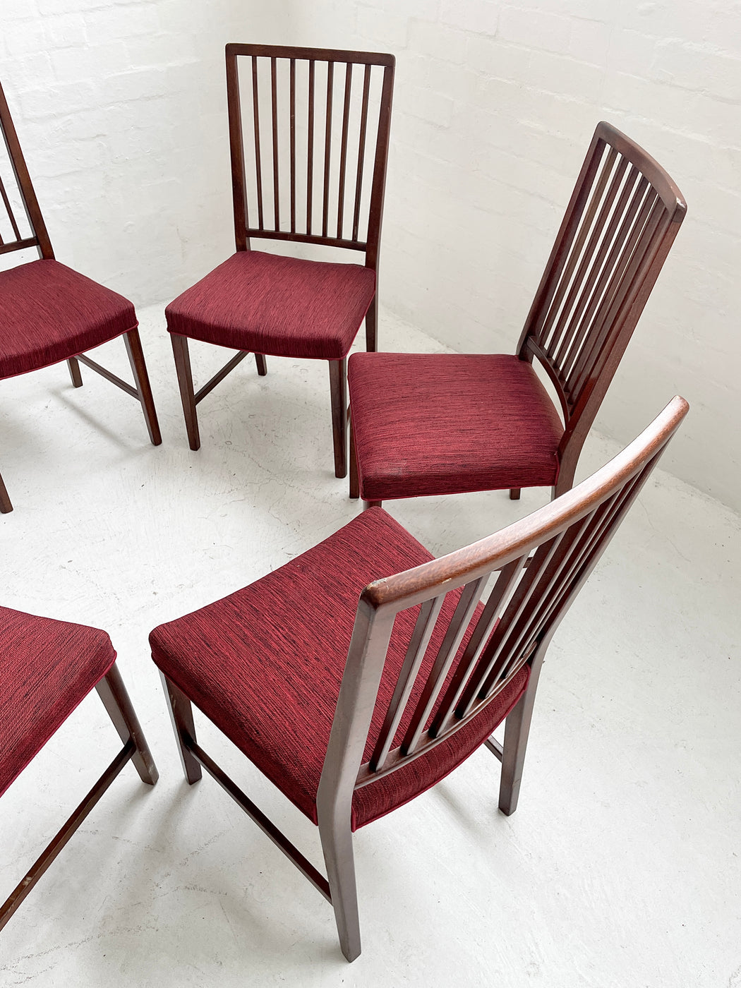 Six Danish Spoke-back Dining Chairs