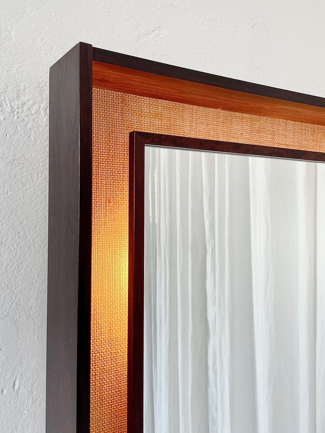 Danish Rosewood Lighted Dressing Mirror