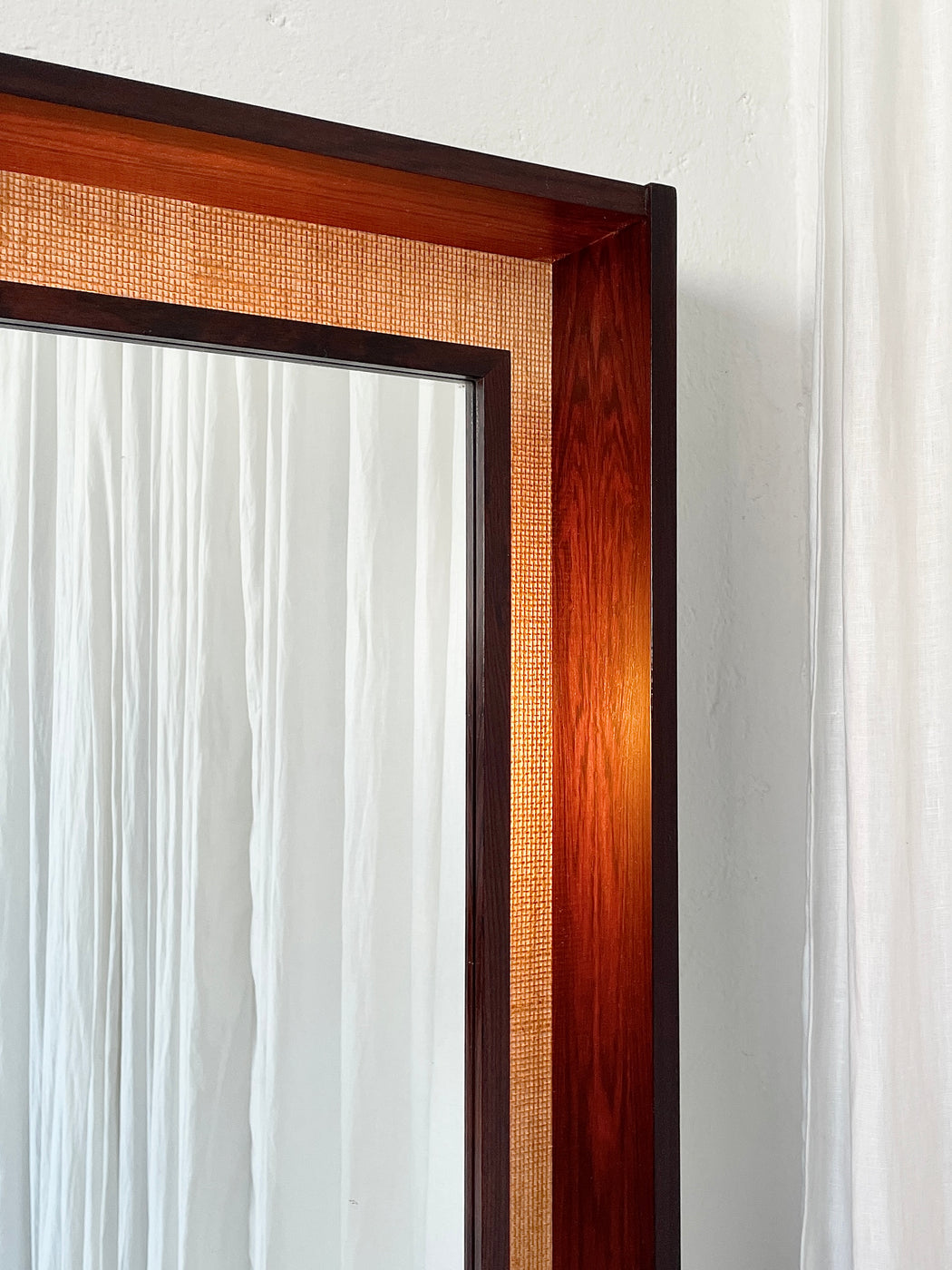 Danish Rosewood Lighted Dressing Mirror