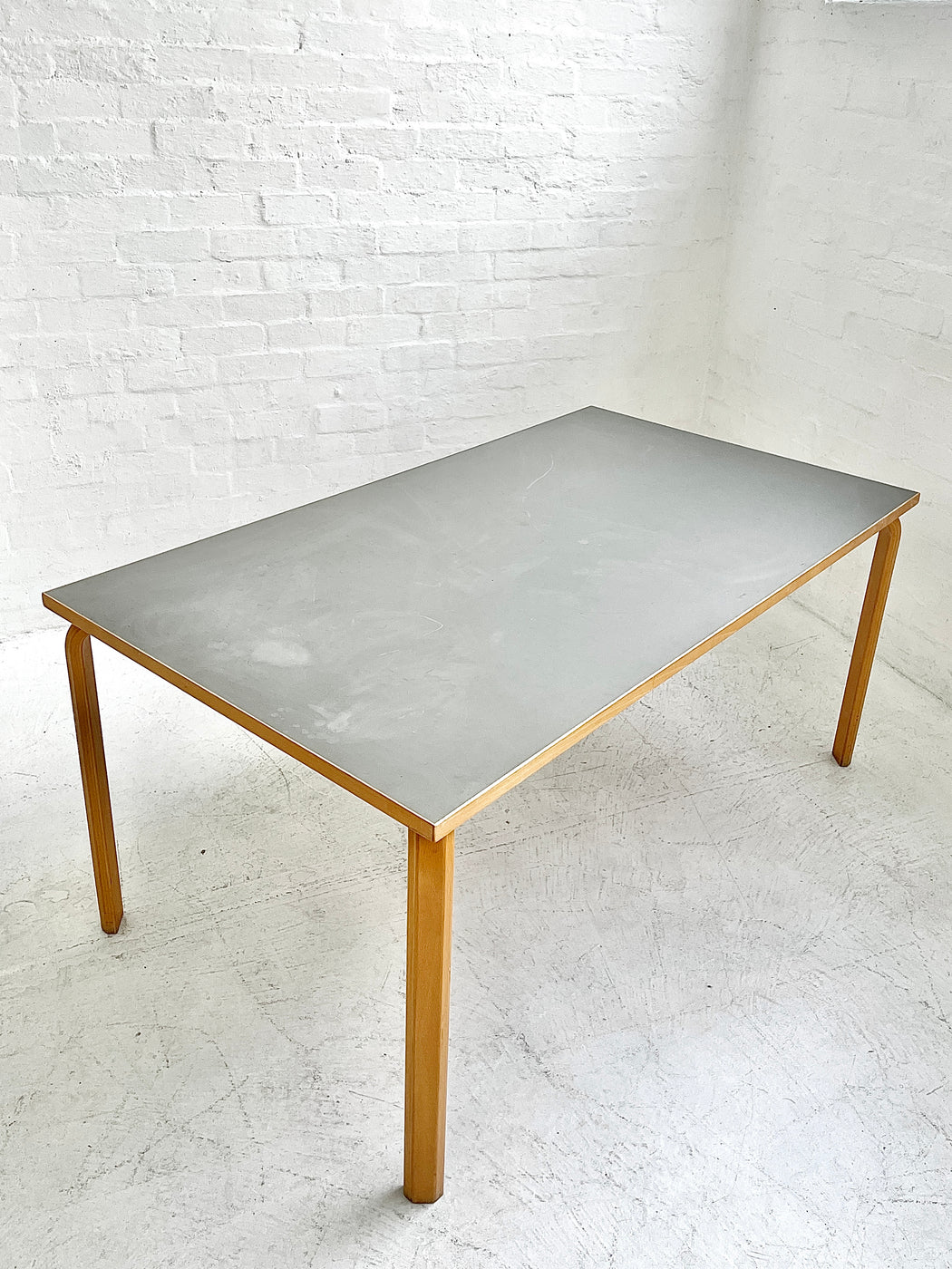 Danish Beech & Linoleum Table/Desk