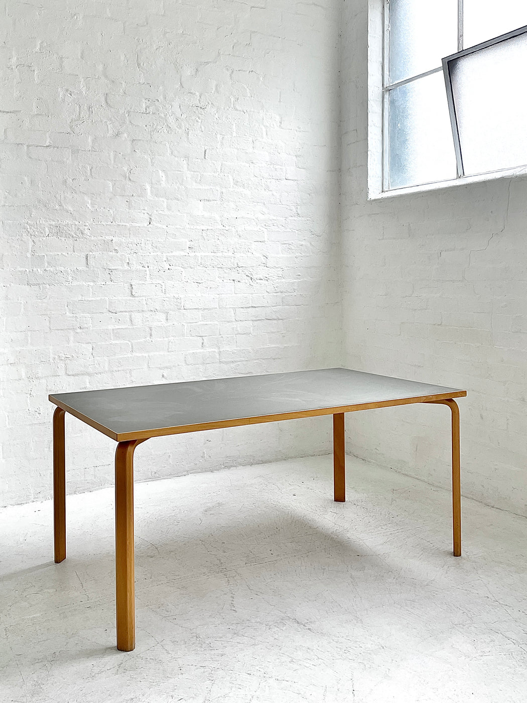 Danish Beech & Linoleum Table/Desk