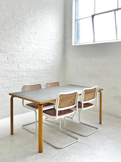 Danish Beech & Linoleum Table/Desk