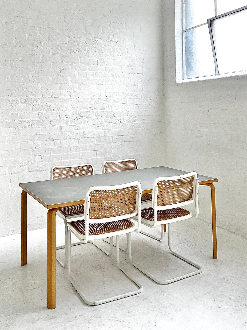 Danish Beech & Linoleum Table/Desk