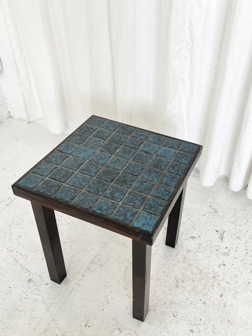 Danish Rosewood Tile Mirror & Side Table