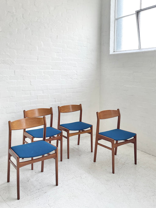 Set of Four Erik Kirkegaard Teak Chairs