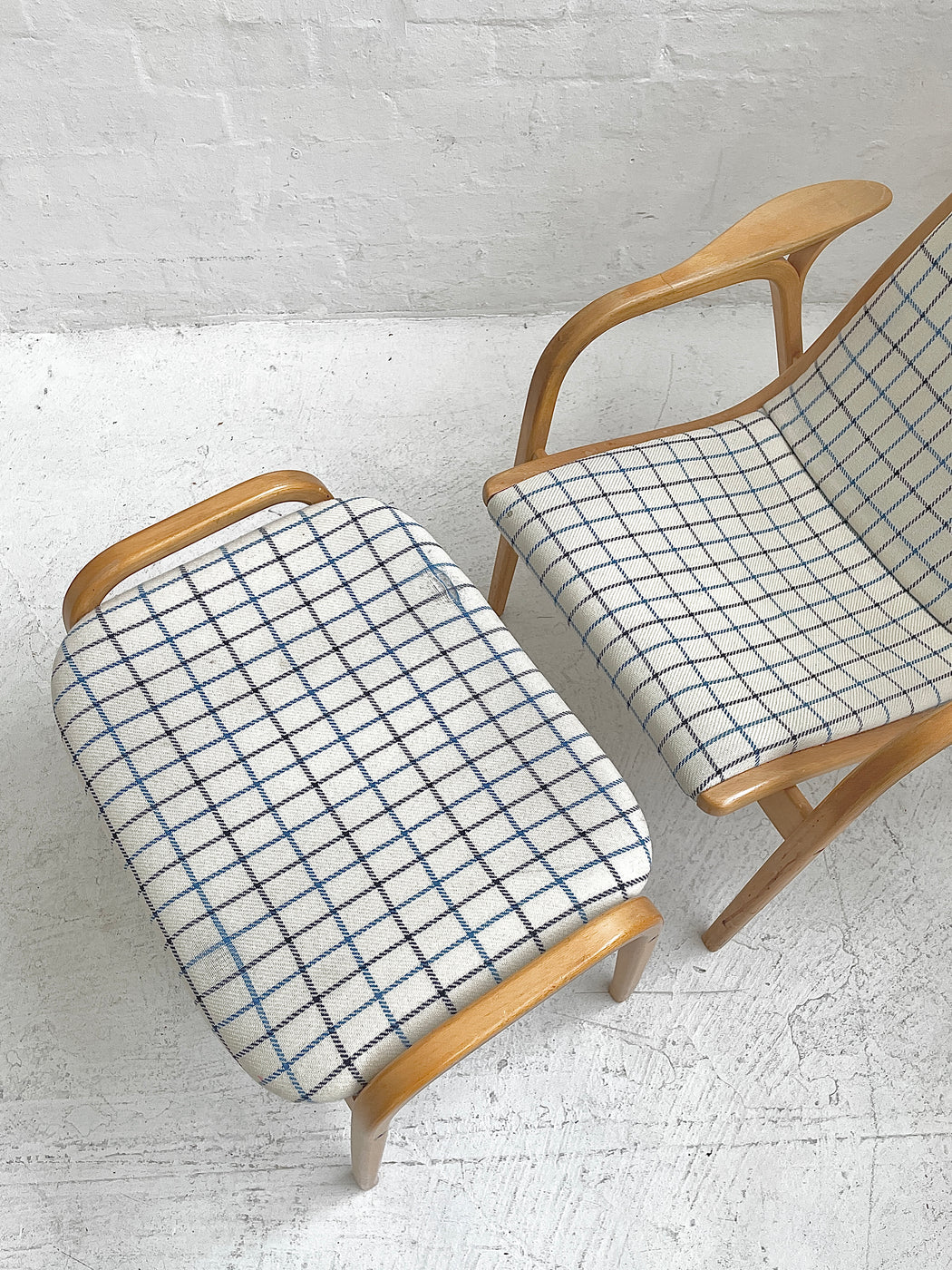 Yngve Ekström 'Lamino' Chair & Footstool