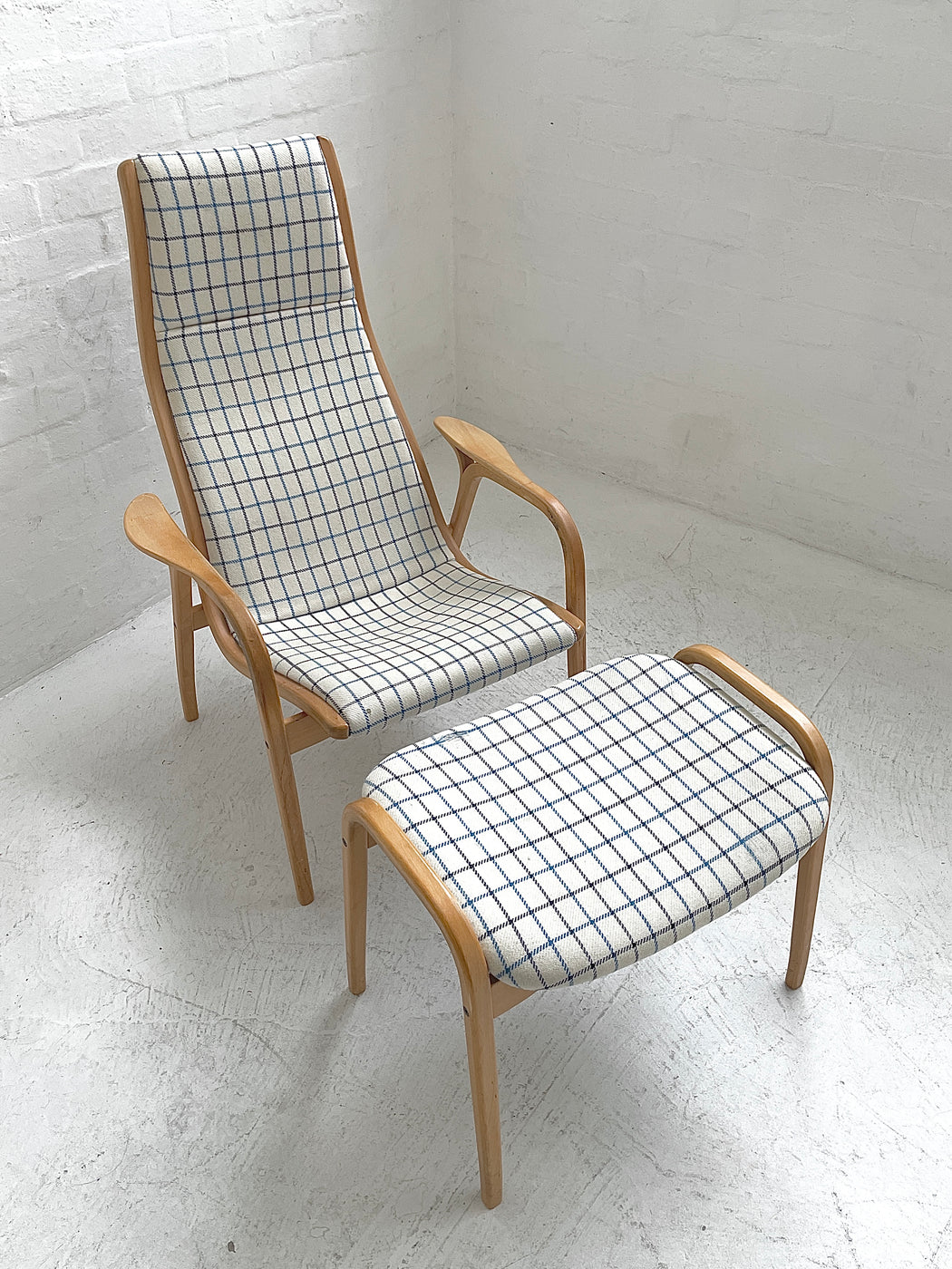Yngve Ekström 'Lamino' Chair & Footstool