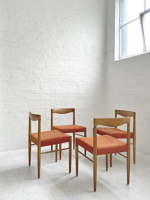 Set of Four H.W. Klein Oak Dining Chairs