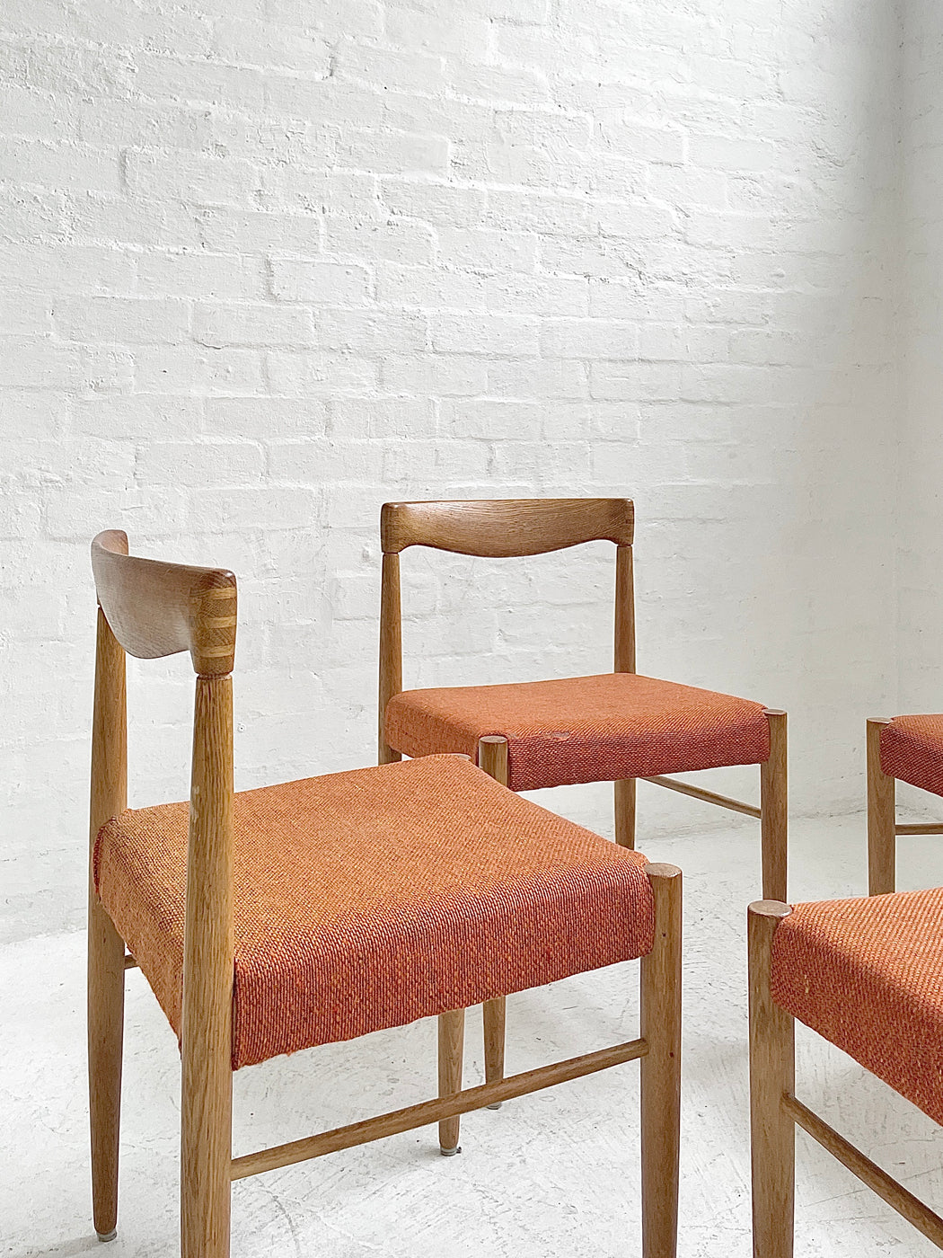 Set of Four H.W. Klein Oak Dining Chairs