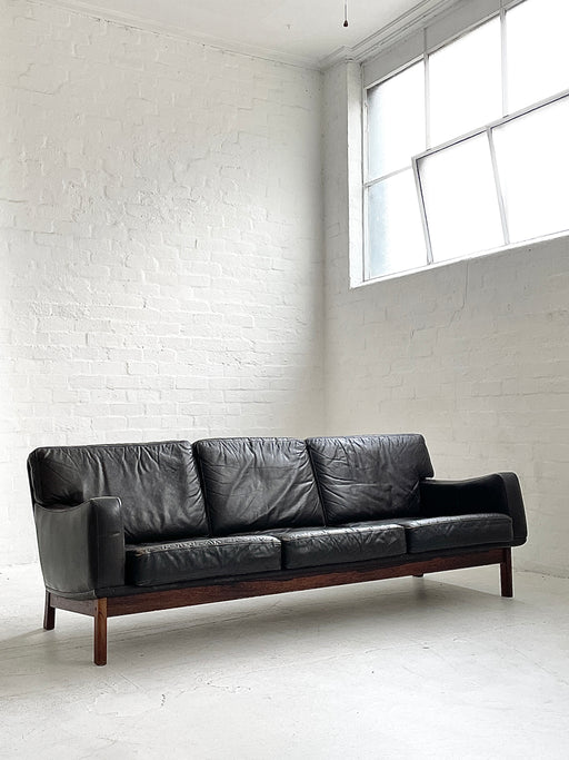 Danish Leather Three Seater Sofa