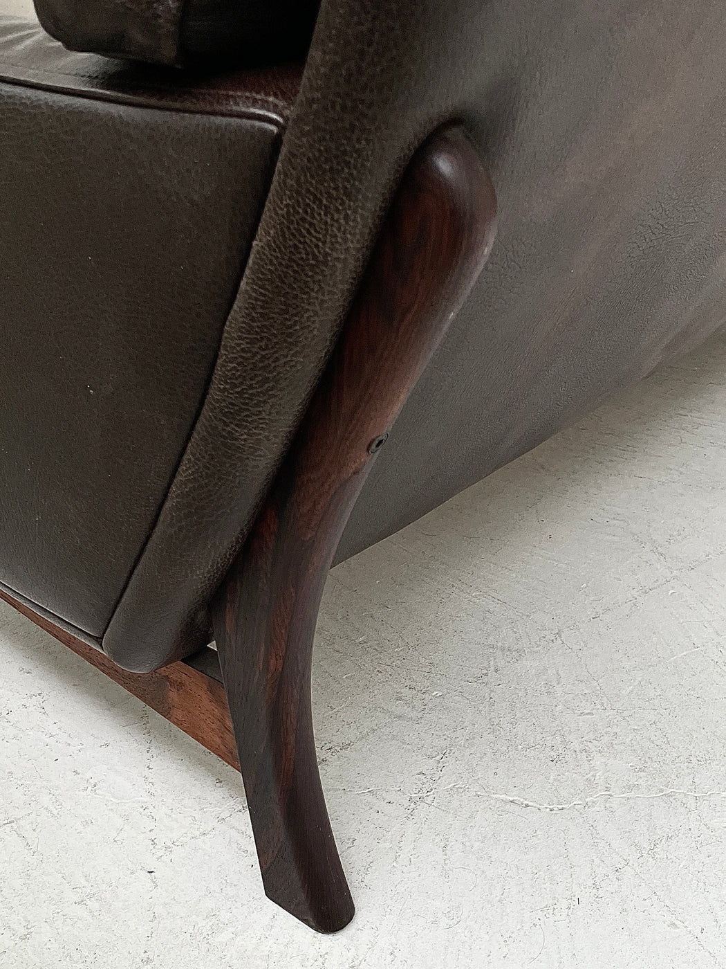 Danish Leather Three Seater Sofa