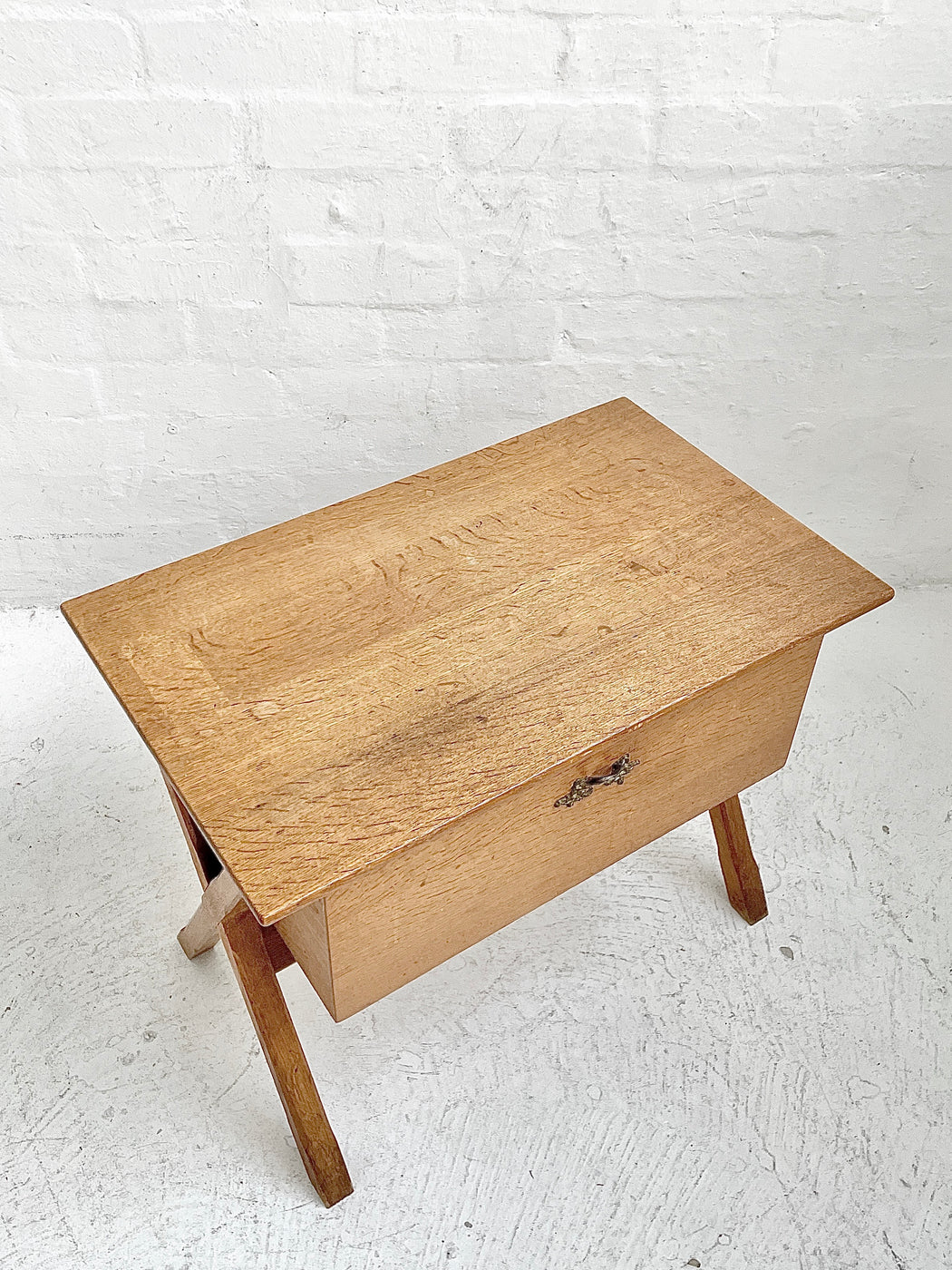 Henning Kjærnulf Oak Side Table & Sewing Tidy