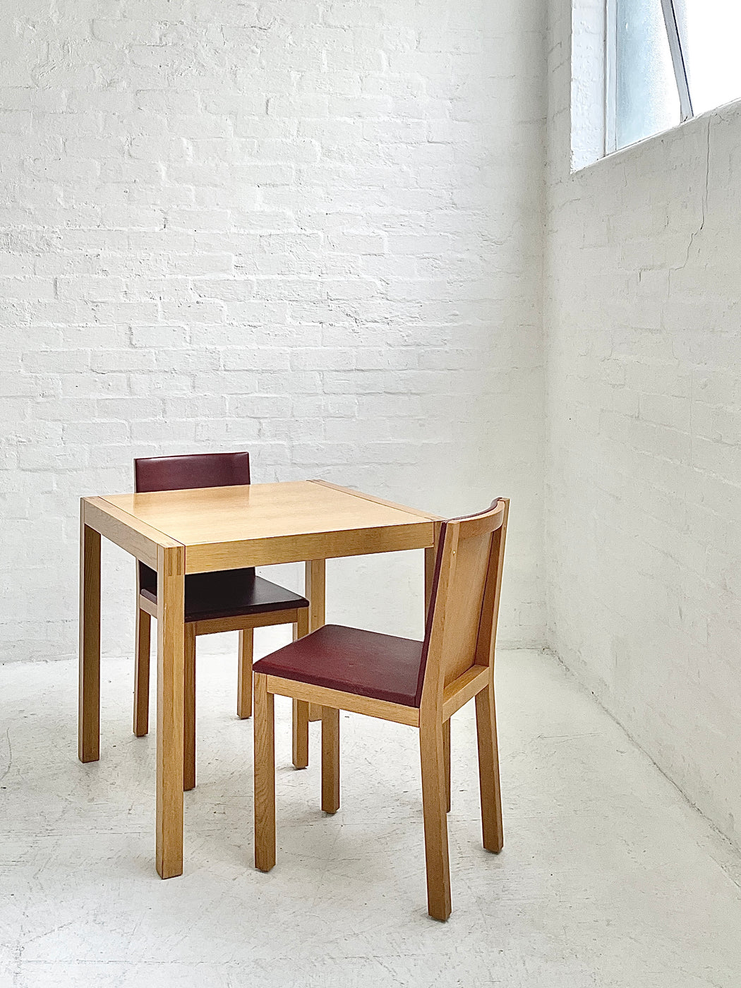 Set of Six Swedish Oak and Leather Dining Chairs