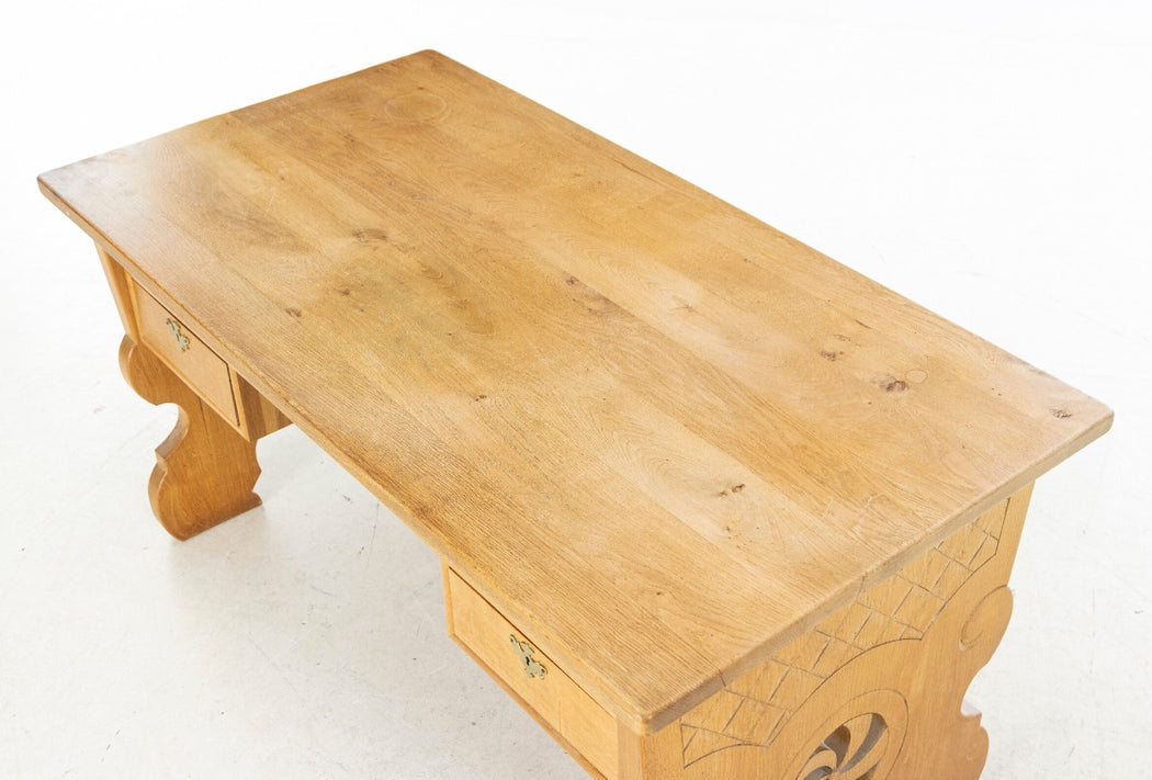 Antique European Oak Desk