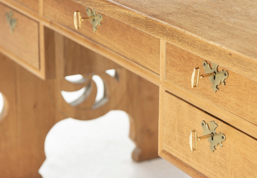 Antique European Oak Desk