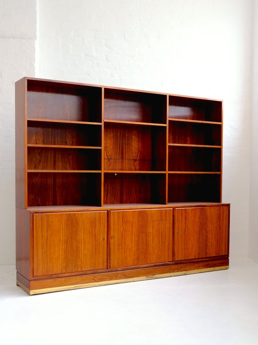 Danish Rosewood Bookcase Wall Unit