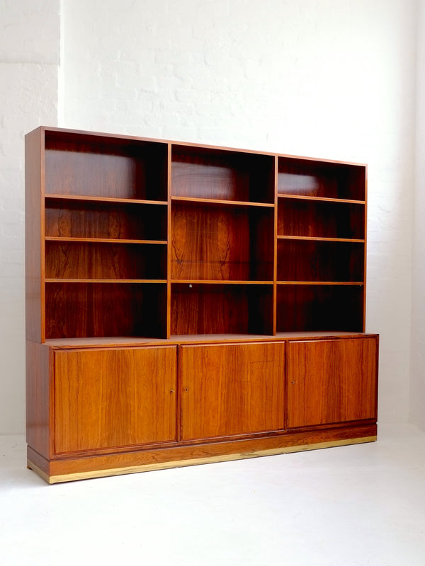 Danish Rosewood Bookcase Wall Unit