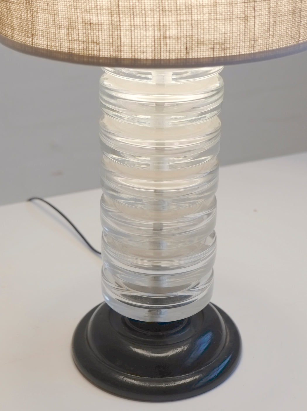 Mid-Century Glass Table Lamp