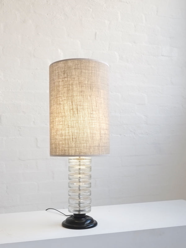 Mid-Century Glass Table Lamp