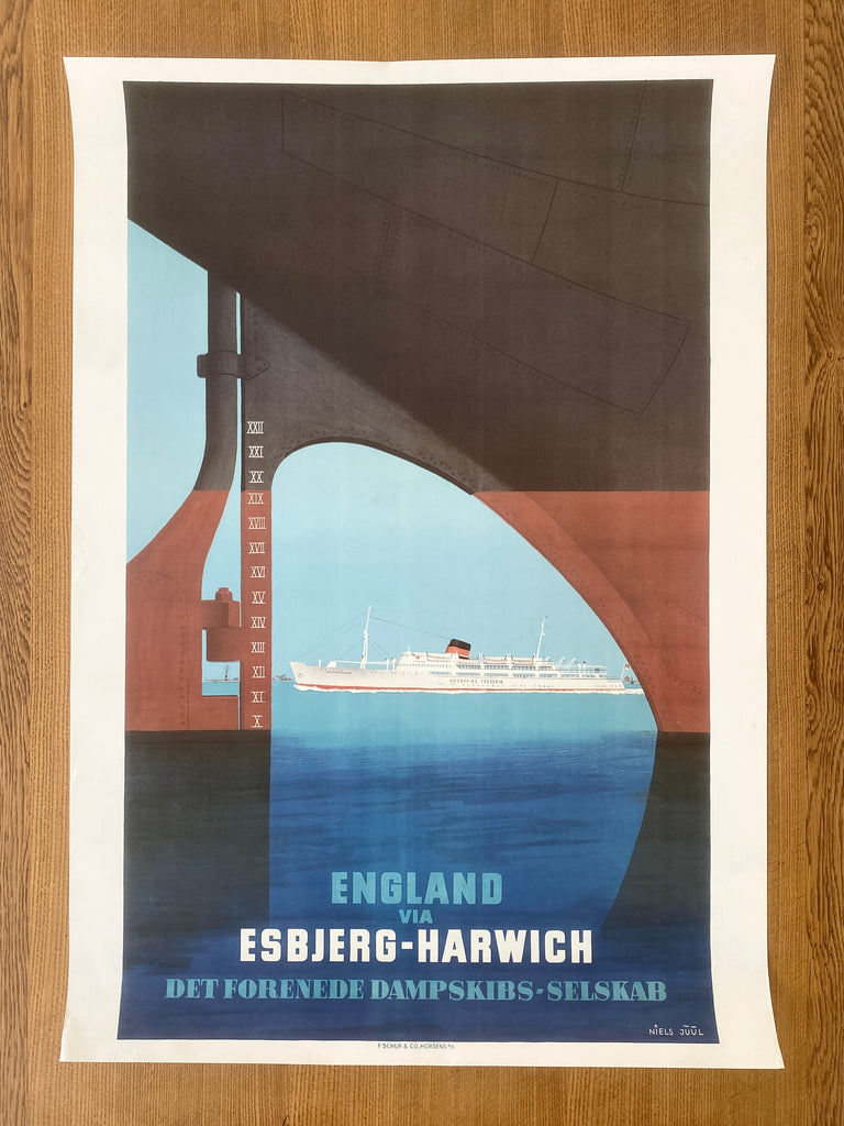 Niels Juul 'Esbjerg-Harwich' Poster — Nord