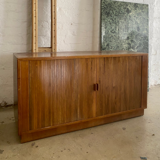 Danish Walnut Tambour Cabinet