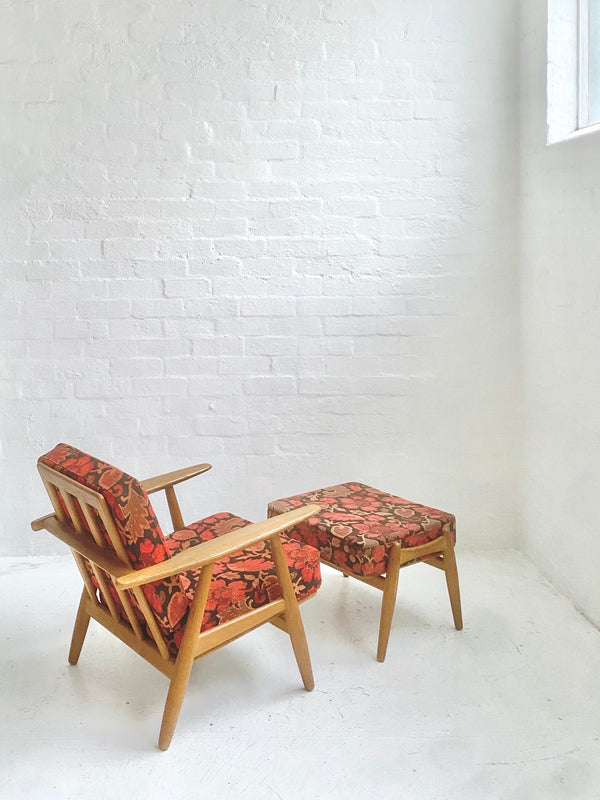 Hans J. Wegner GE240 'Cigar' Chair & Footstool