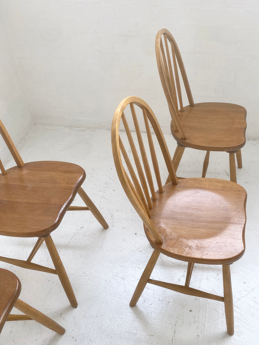 Set of four Swedish Spindle Back Chairs