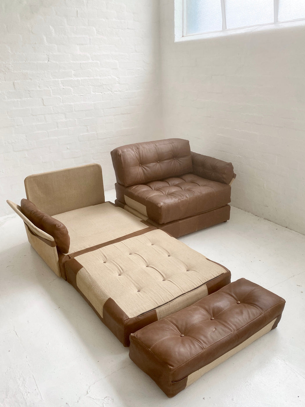 European Modular Leather Sofa
