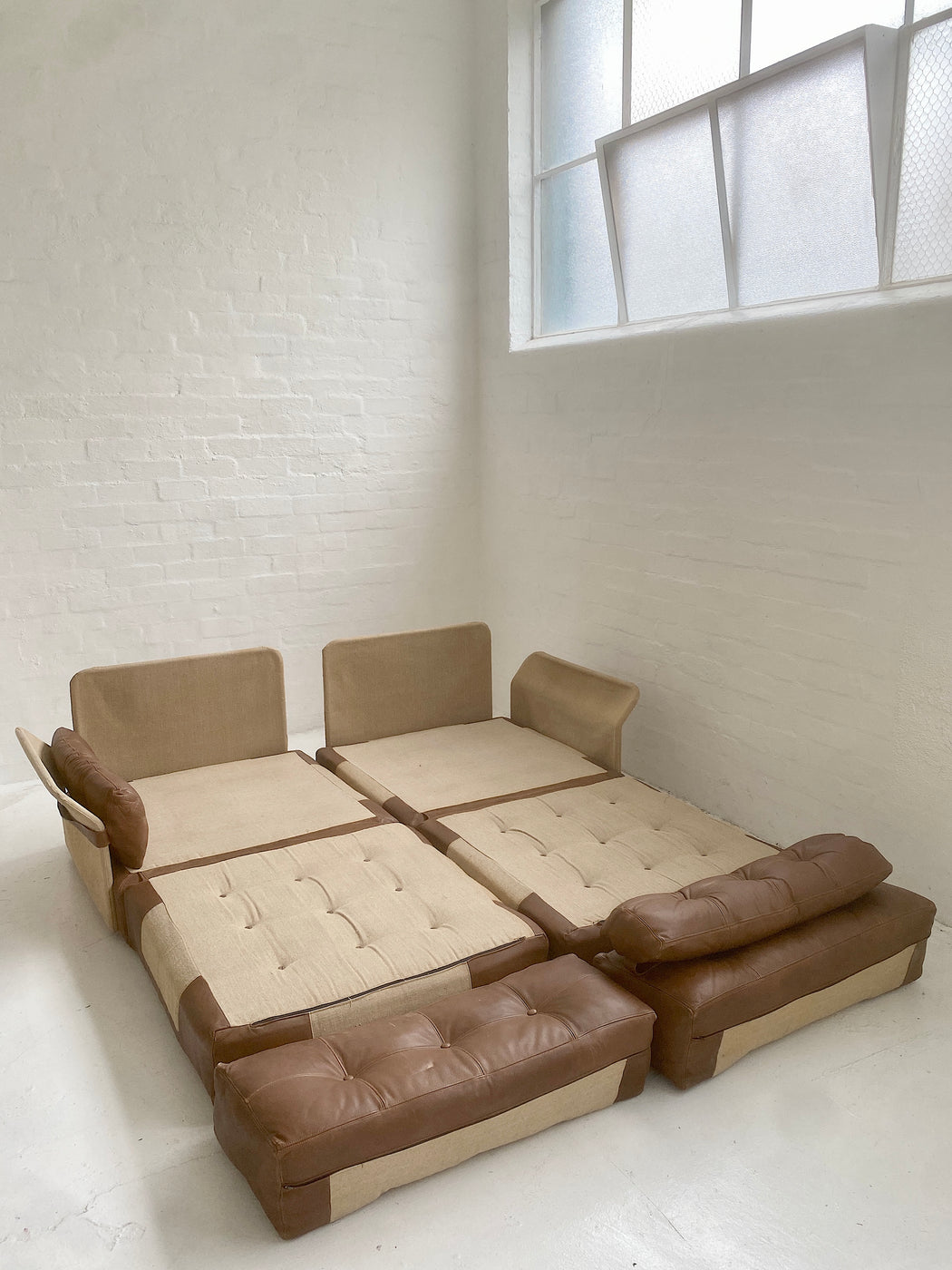 European Modular Leather Sofa