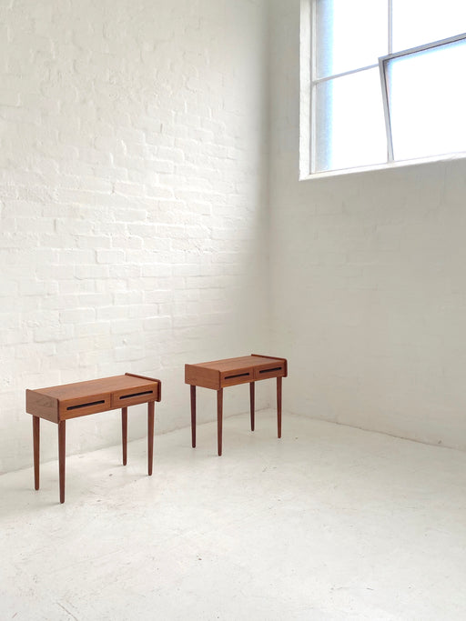 Pair Danish Teak Bedside Tables