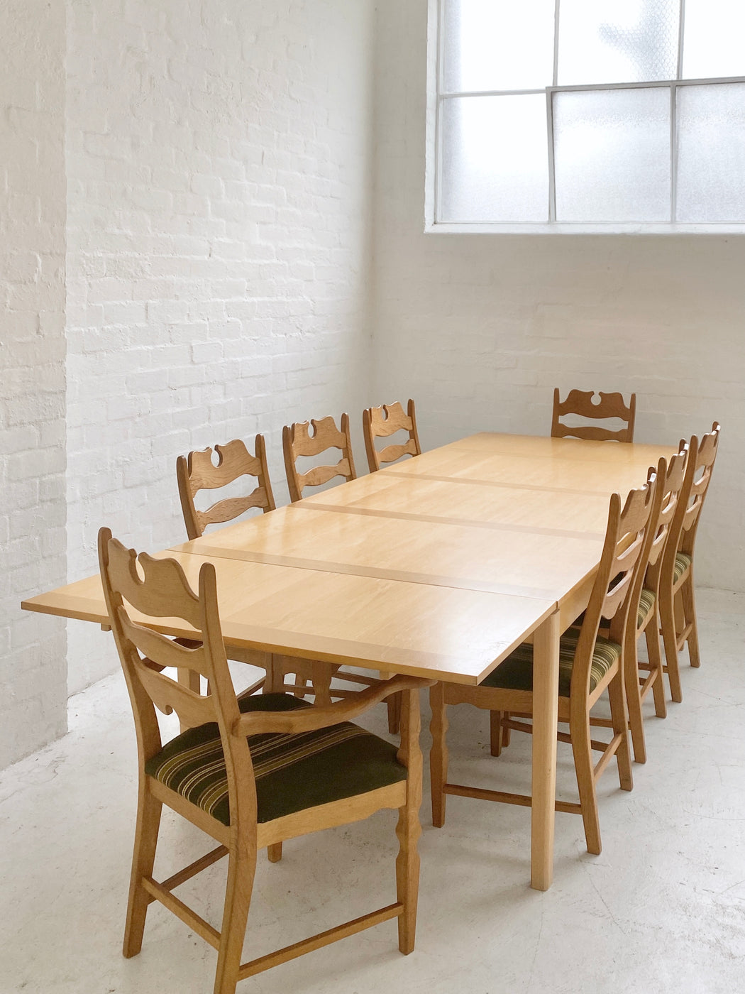 Large Danish Extension Dining Table