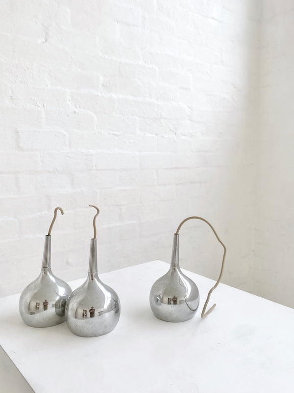 Set of Three Vintage Danish Pendant Lights