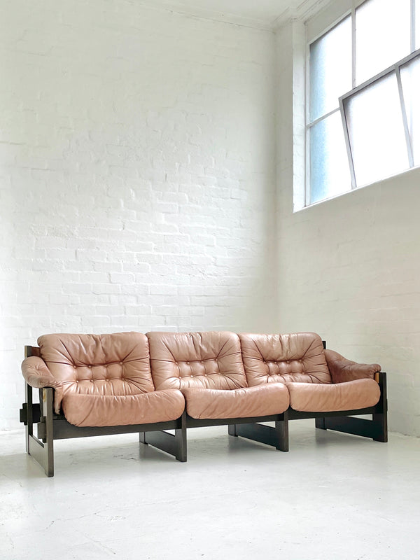 Danish Leather Sling Sofa