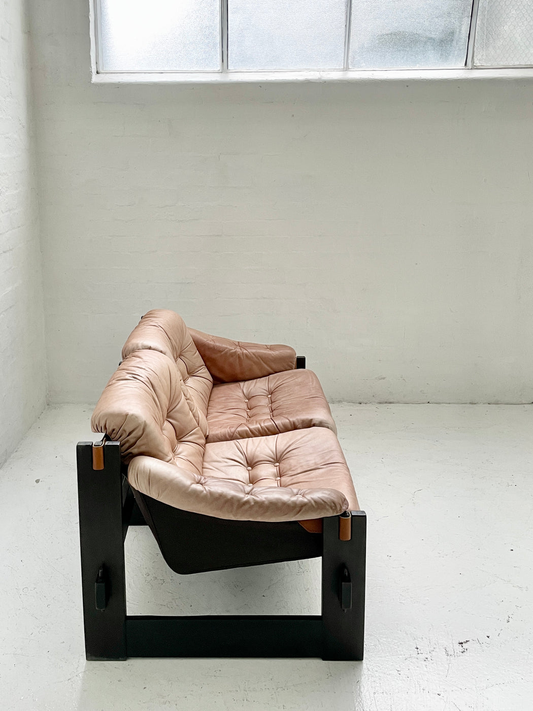 Danish Leather Sling Sofa