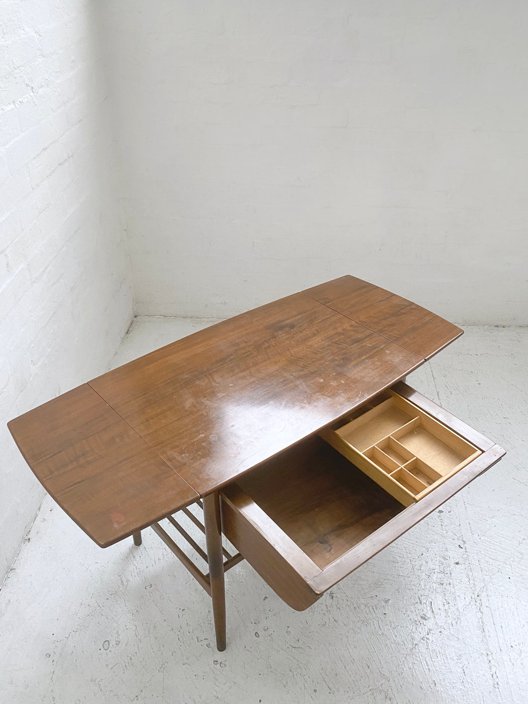 Danish Walnut Dropside Sewing Table