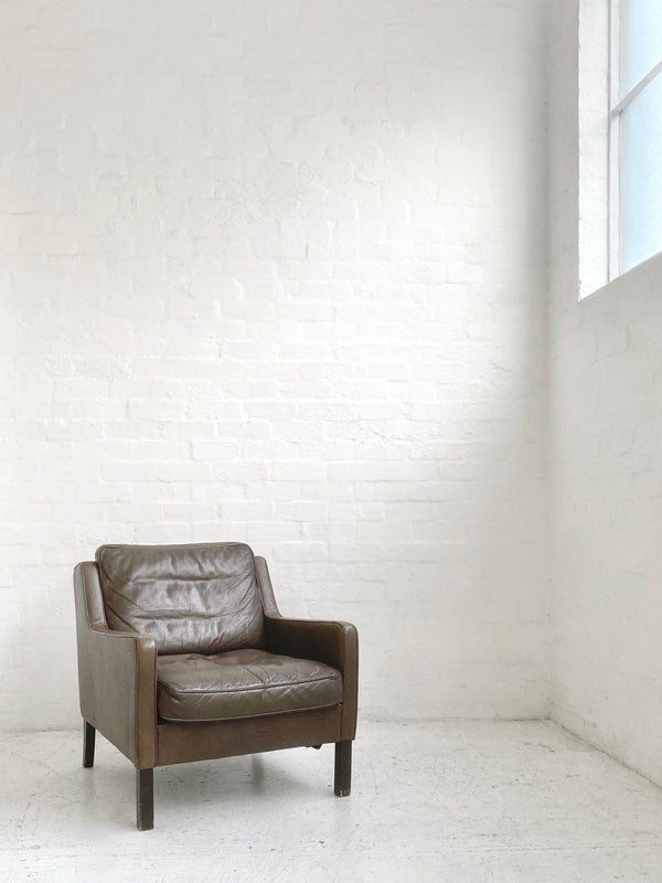Danish Leather Lounge Chair