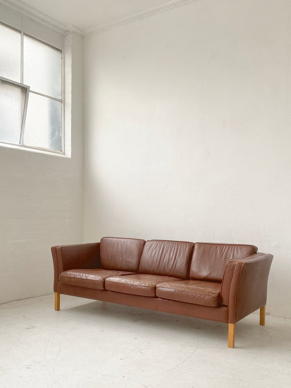 Stouby Leather Three Seater Sofa