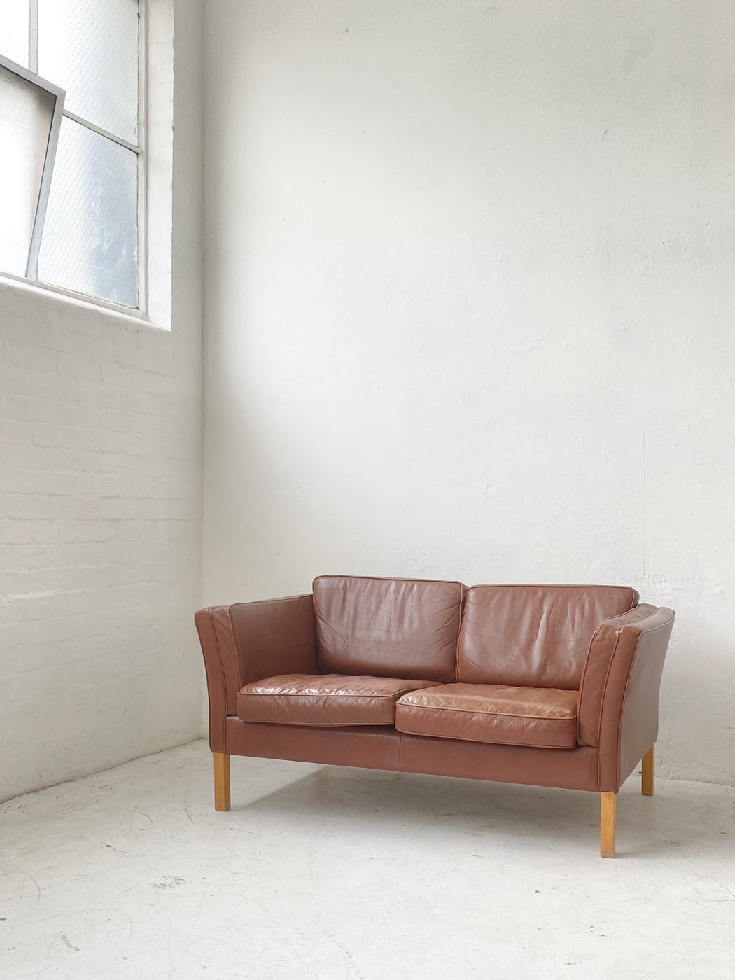 Stouby Leather Two Seater Sofa