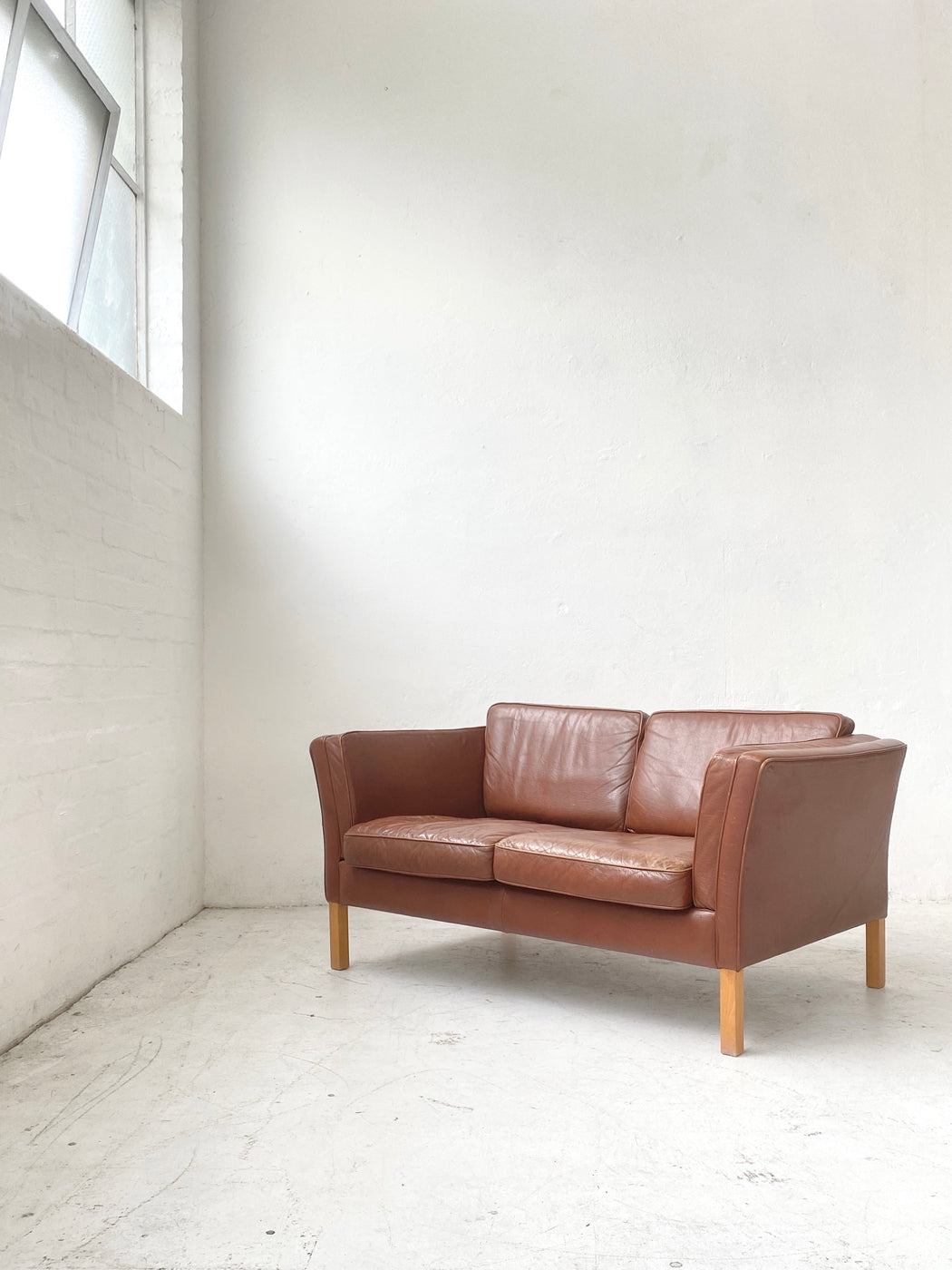 Stouby Leather Two Seater Sofa