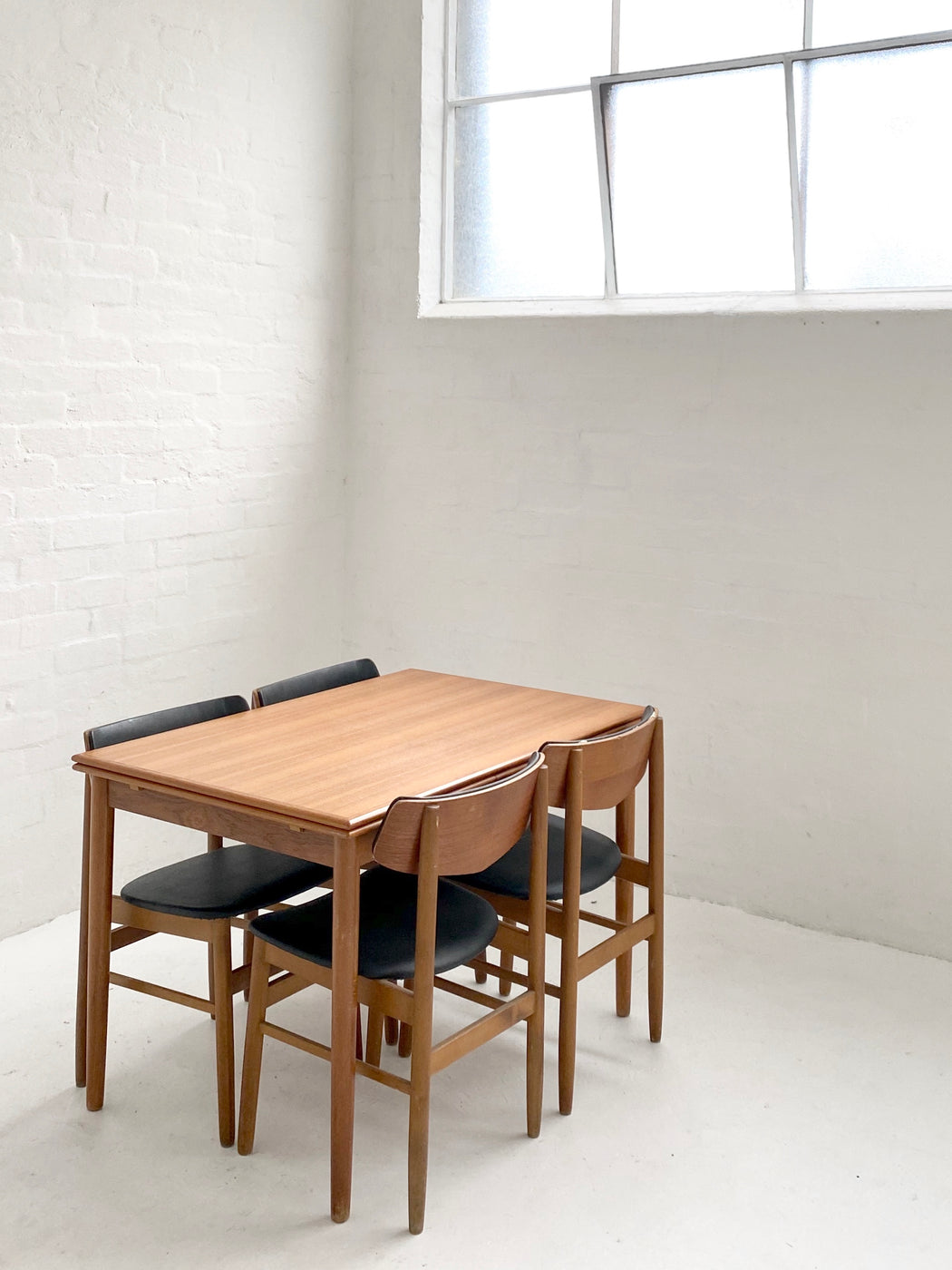 Compact Danish Teak Extension Dining Table