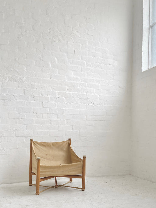 Danish Beech & Canvas Chair