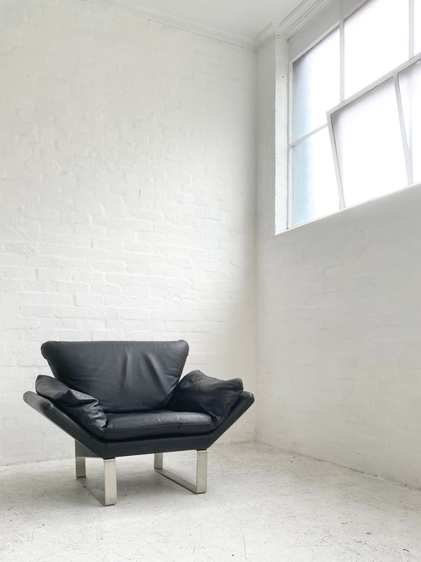 Danish Leather Lounge Chair