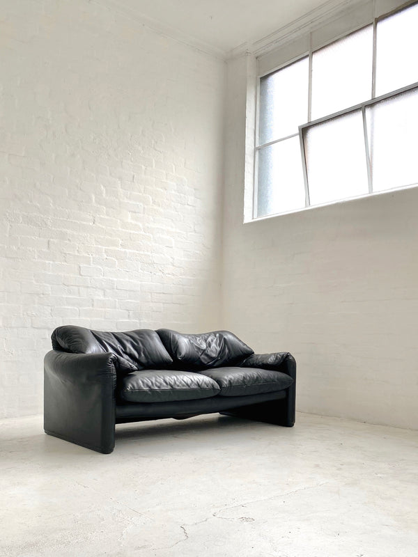 Vico Magistretti 'Maralunga' Leather Sofa