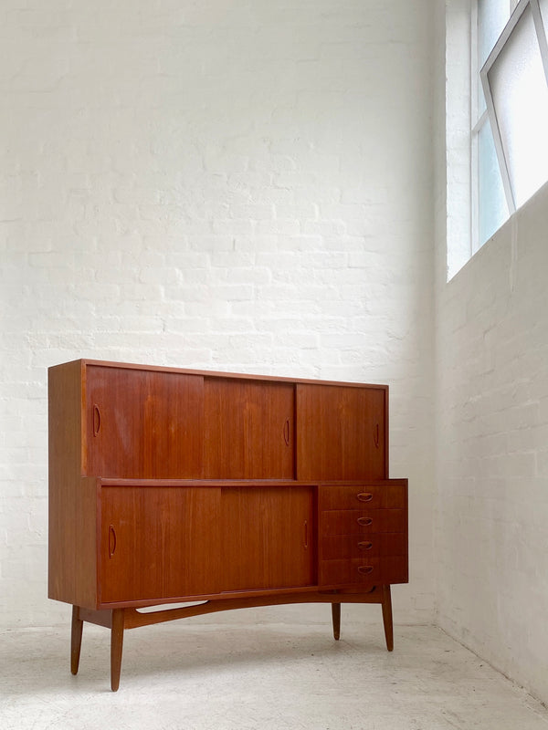 Danish Teak High Sideboard