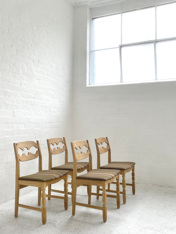 Set of 4 Henning Kjærnulf 'Razorblade' Chairs
