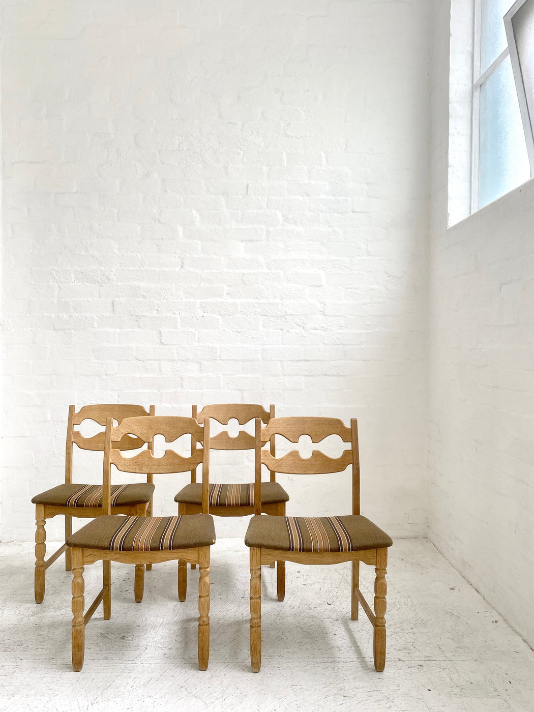 Set of 4 Henning Kjærnulf 'Razorblade' Chairs