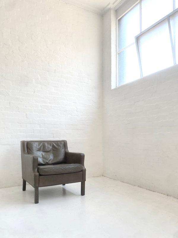 Danish Leather Lounge Chair