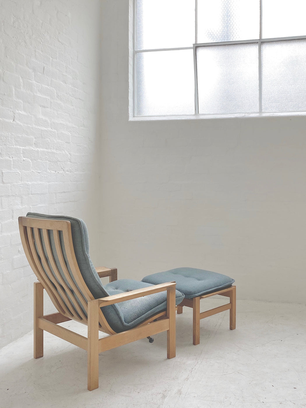 Danish Oak Armchair & Footstool